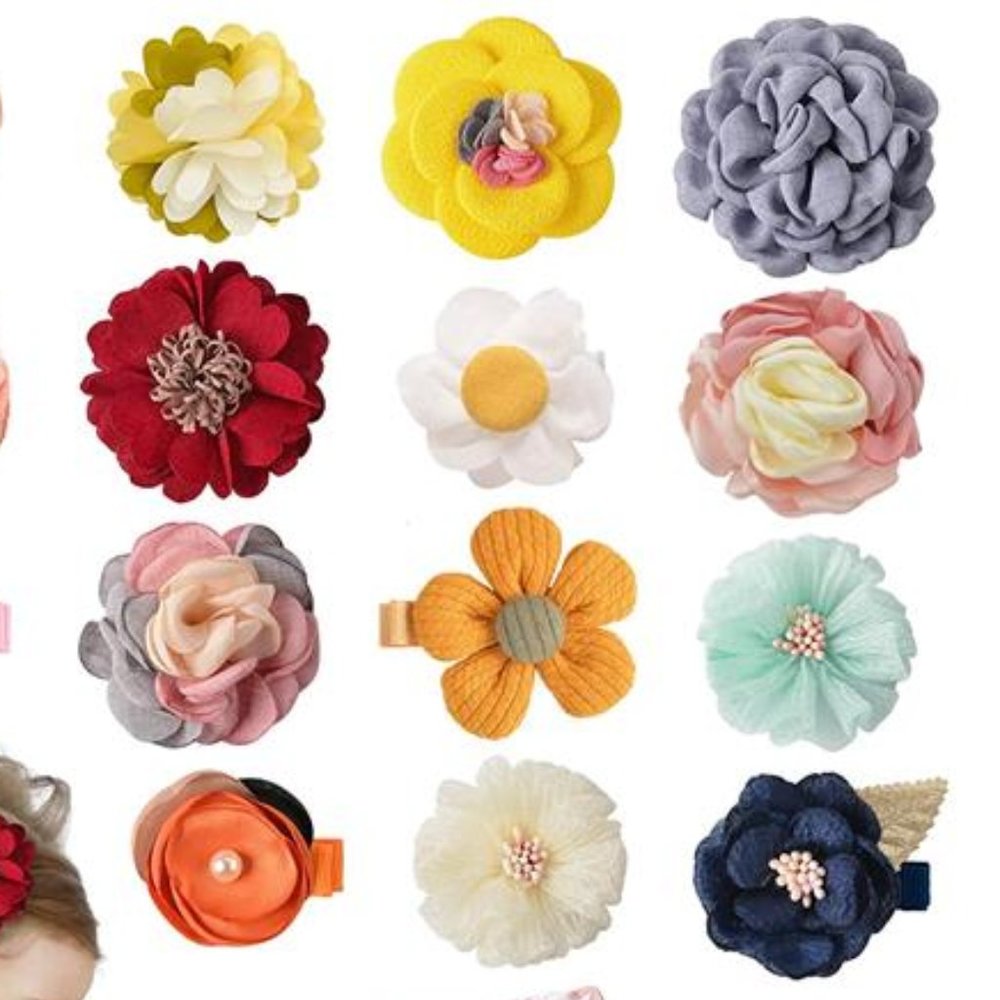 15 Pack Baby Girls Hair Clips Hair Bows Fully Lined Non Slip e Hair Accessories - Picture 3 of 4